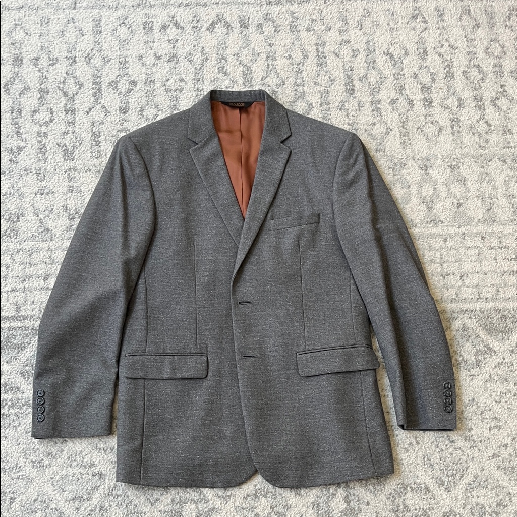 Jos. A. Bank Charcoal Blazer With Brown Lining